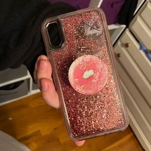 iPhone X/XS phone case with donut pop socket